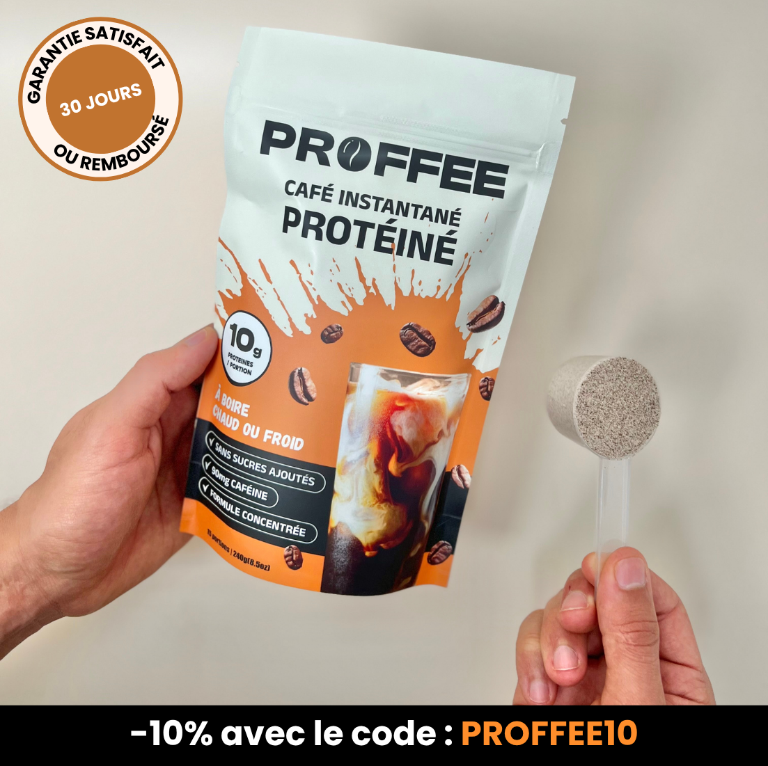 Café instantané protéiné