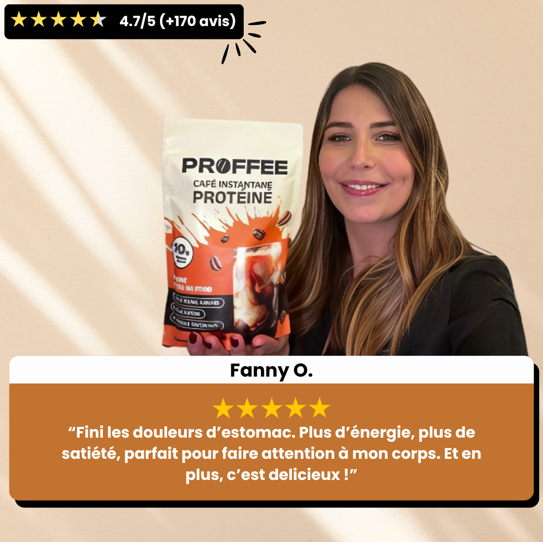 Café instantané protéiné